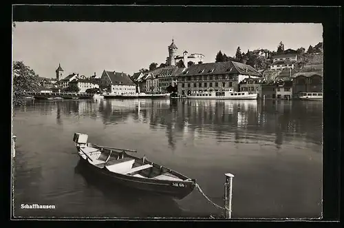 AK Schaffhausen, Ortspanorama mit Ruderboot
