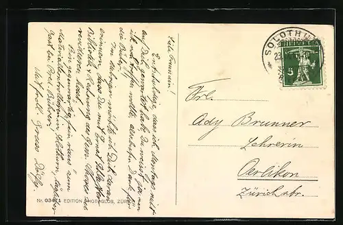 AK Solothurn, Teilansicht mit St. Ursuskirche