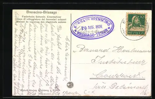 AK Brenscino-Brissago, Ansicht vom Kurhaus