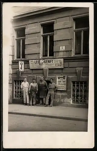 Foto-AK Wien, Schlosserei Georg Senft, Josefsgasse 11