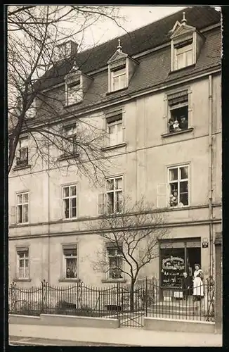 Foto-AK Augsburg, Bäckerei Johann Steger, Stepahnienstrasse 24