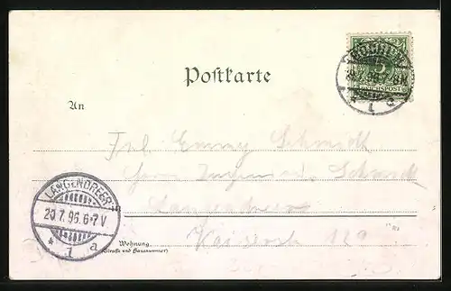 Lithographie Witten, Strassenpartie mit Haus Witten, Helenenthurm