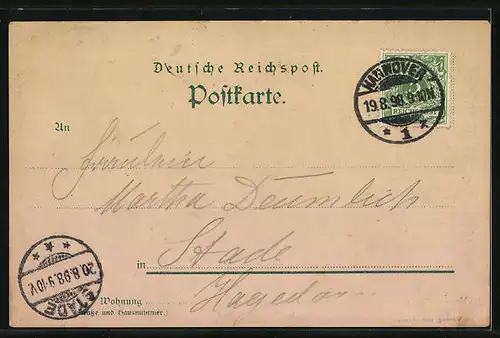 Lithographie Hannover, Eilenriede, Pferdethurm, Bischofshole, Döhrener Thurm