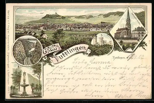 Lithographie Tuttlingen, Katholische Kirche, Hohnberg