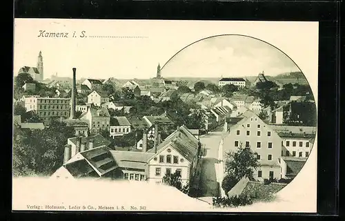 AK Kamenz i. S., Totale der Stadt