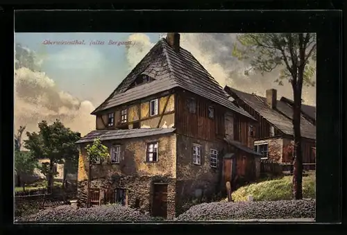AK Oberwiesenthal im Erzgeb., alte Bauernhäuser