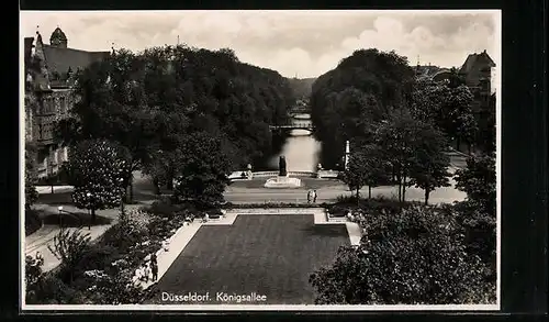 AK Düsseldorf, Parkanlagen an der Königsallee