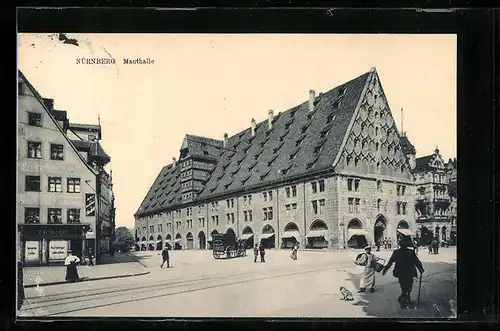 AK Nürnberg, Passanten vor der Mauthalle