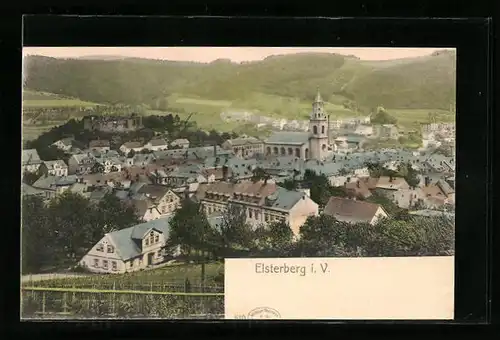 AK Elsterberg i. V., Generalansicht der Stadt