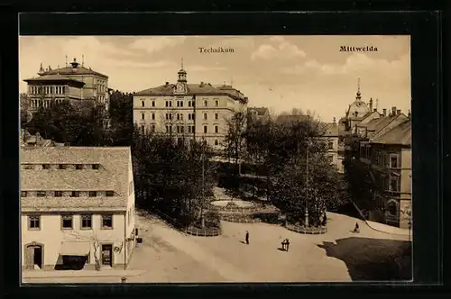 AK Mittweida, Platzpartie vor dem Technikum