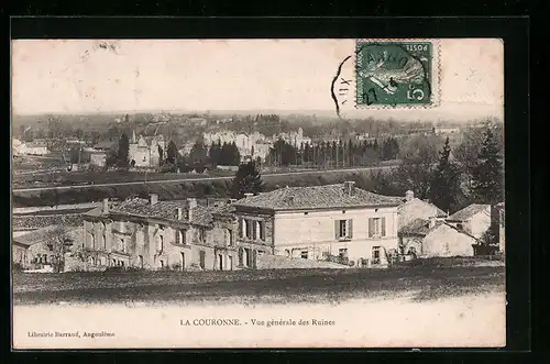 AK La Couronne, Vue generale des Ruines