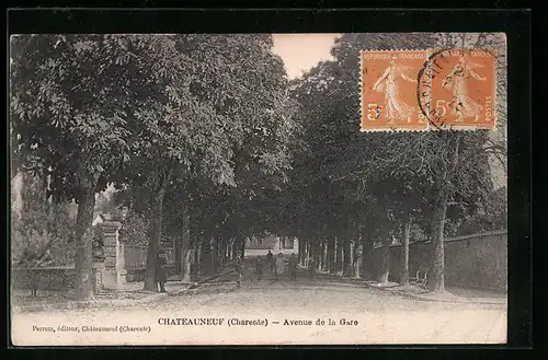 AK Chateauneuf, Charente, Avenue de la Gare