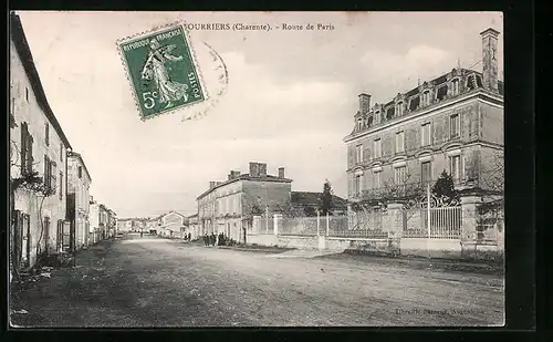 AK Tourriers, Charente, Route de Paris
