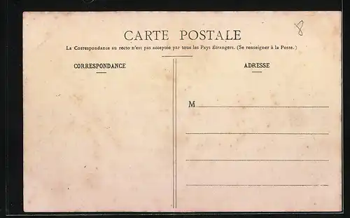 AK St-Amant, Montmoreau, Blick hinauf zur Kirche auf dem Berg