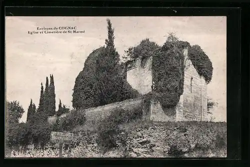 AK Cognac, Eglise et Cimetiere de St. Marme