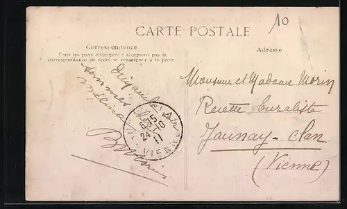 AK Saint-Angeau, Charente, L`Eglise XIe et XIIe siecle, facade