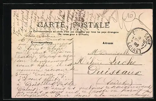 AK St-Claud-sur-le-Son, Charente, Vue partielle prise de la Route d`Angoulem