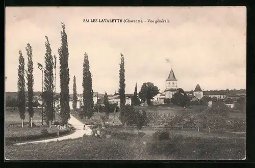 AK Salles-Lavalette, Charente, Vue Generale