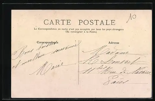 AK Segonzac, Vue generale, L`Eglise