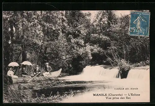 AK Mansle, Charente, L`Ecluse, Vue prise des Iles