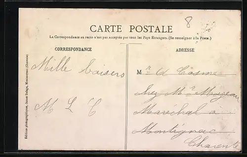 AK Gurat, Charente, Vue generale Est