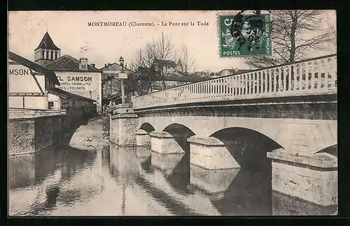 AK Montmoreau, Charente, Le Pont sur la Tude
