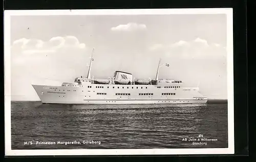 AK Göteborg, das Passagierschiff M.S. Prinsessan Margaretha auf See gesehen