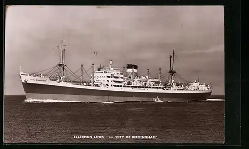 AK Passagierschiff S.S. City of Birmingham der Ellerman Lines auf hoher See