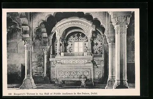 AK Delhi, Emperor`s Throne in Hall of Public Audience