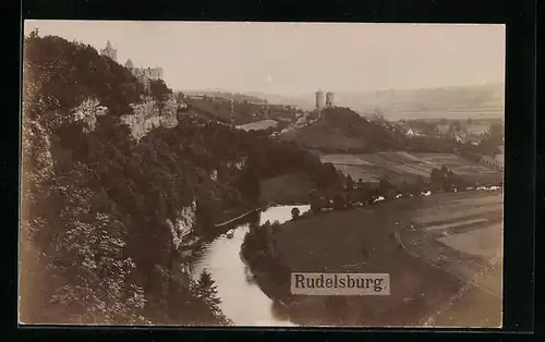 AK Naumburg / Saale, Blick zur Rudelsburg