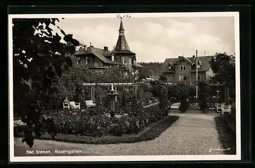 AK Bad Steben, Rosengarten