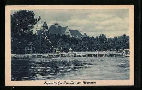 AK Berlin, Schwedischer Pavillon am Wannsee
