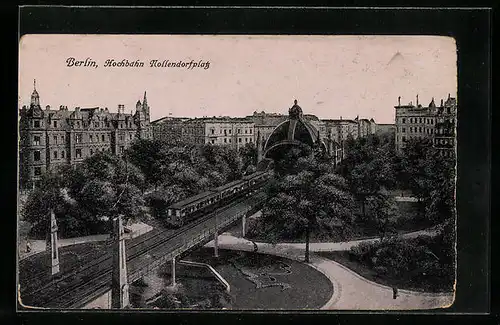 AK Berlin-Schöneberg, Hochbahn am Nollendorfplatz