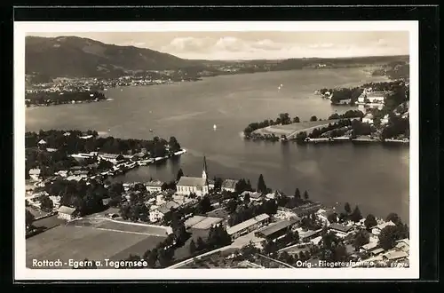 AK Rottach-Egern a. Tegernsee, Ortsansicht, Fliegeraufnahme