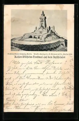 AK Bad Frankenhausen, Kaiser-Wilhelm-Denkmal auf dem Kyffhäuser