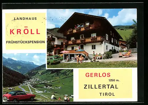 AK Gerlos, Landhaus Kröll, Ortsansicht