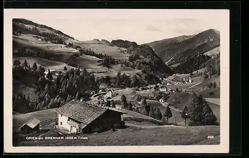 AK Gries am Brenner, Totalansicht mit Umgebung