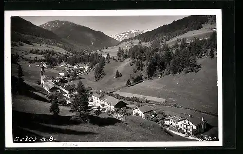 AK Gries am Brenner, Gesamtansicht mit Bergen