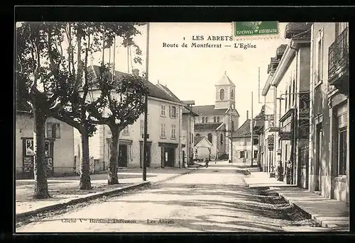 AK Les Abrets, Route de Montferrat, l`Eglise