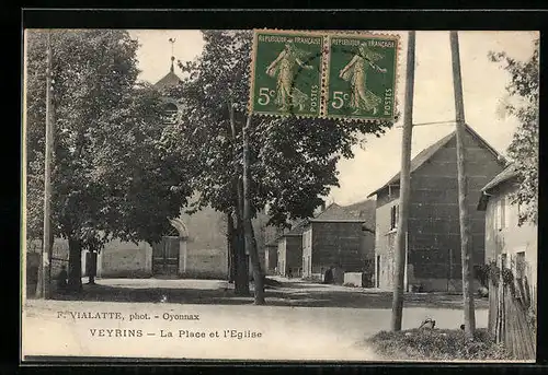 AK Veyrins, La Place et l`Eglise