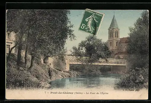 AK Pont-de-Chéruy, Le Pont de l`Eglise