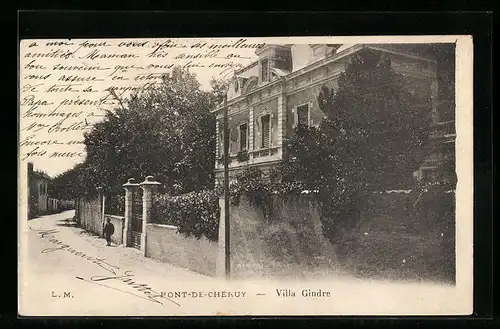 AK Pont-de-Chéruy, Villa Gindre