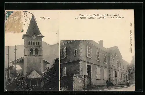 AK Le Moutaret, La Mairie, L`Église