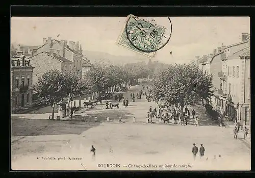 AK Bourgoin, Champ-de-Mars un jour de marché