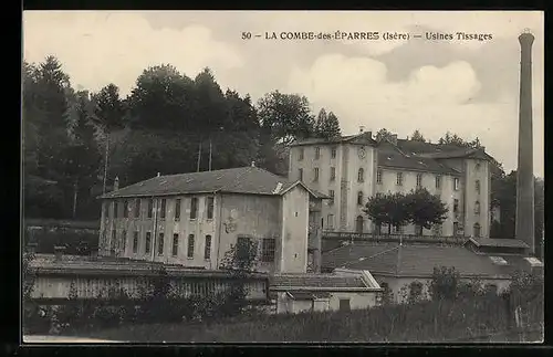 AK La Combe-des-Éparres, Usines Tissages