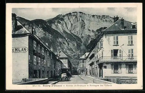 AK Bourg d`Oisans, Avenue de Briancon et Montagne des Villards