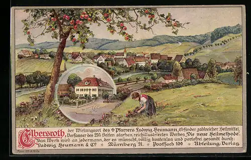 AK Elbersroth, Ortsansicht mit Umgebung