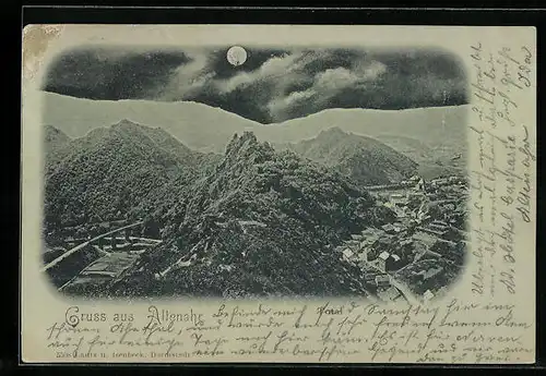 Mondschein-AK Altenahr, Totalansicht