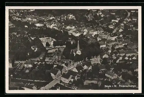 AK Bünde i. W., Fliegeraufnahme