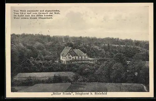 AK Stieghorst b. Bielefeld, Berghotel Stiller Friede